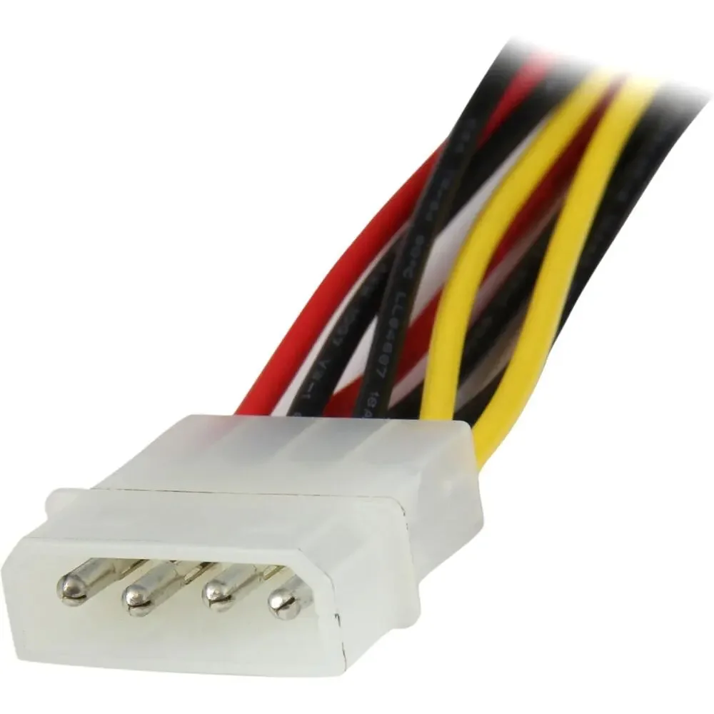 StarTech 12in LP4 to Dual SATA Power Y Cable Splitter Molex Adapter